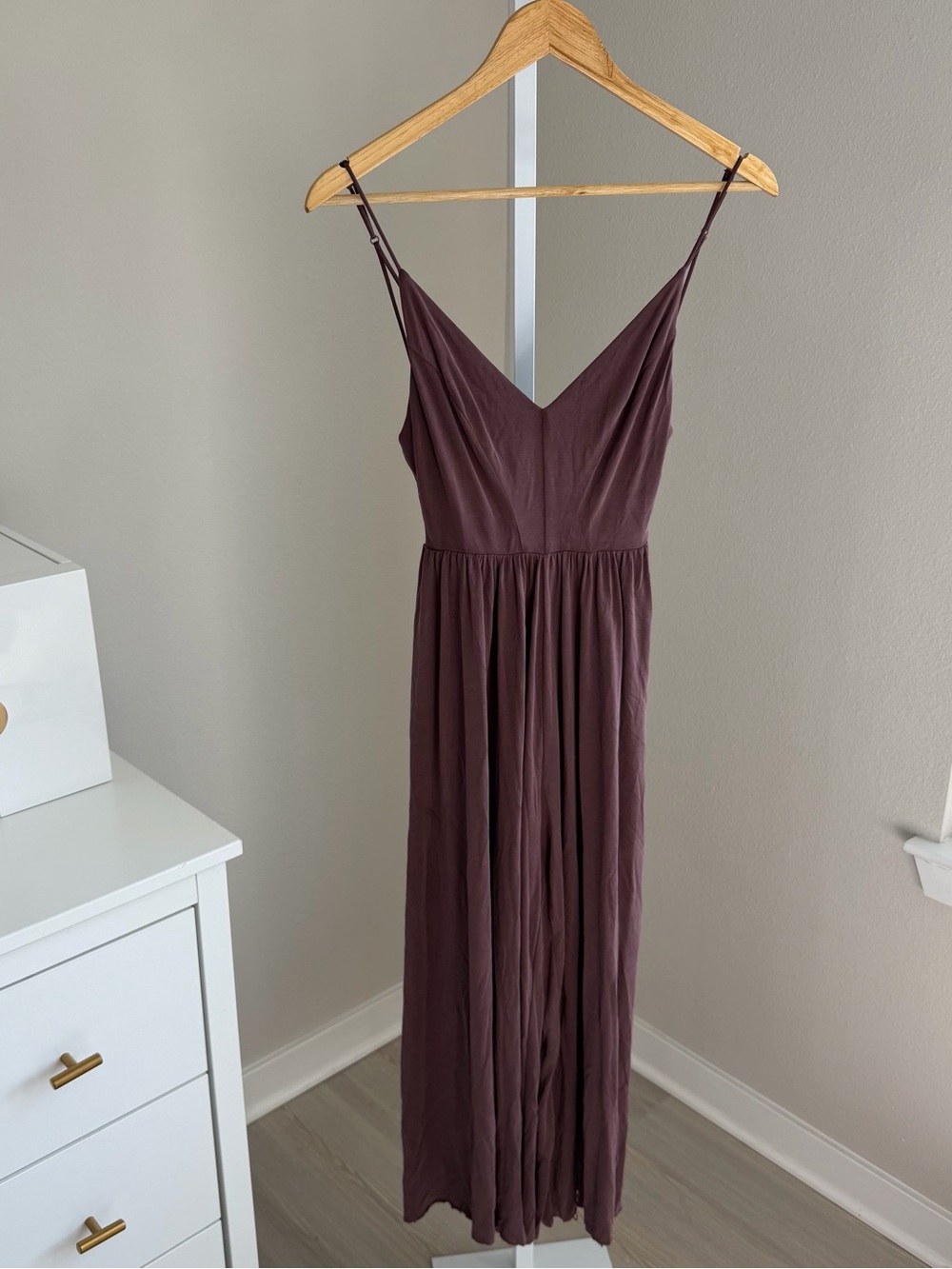 silence + noise Plum Spaghetti Strap V-Neck Maxi Dress